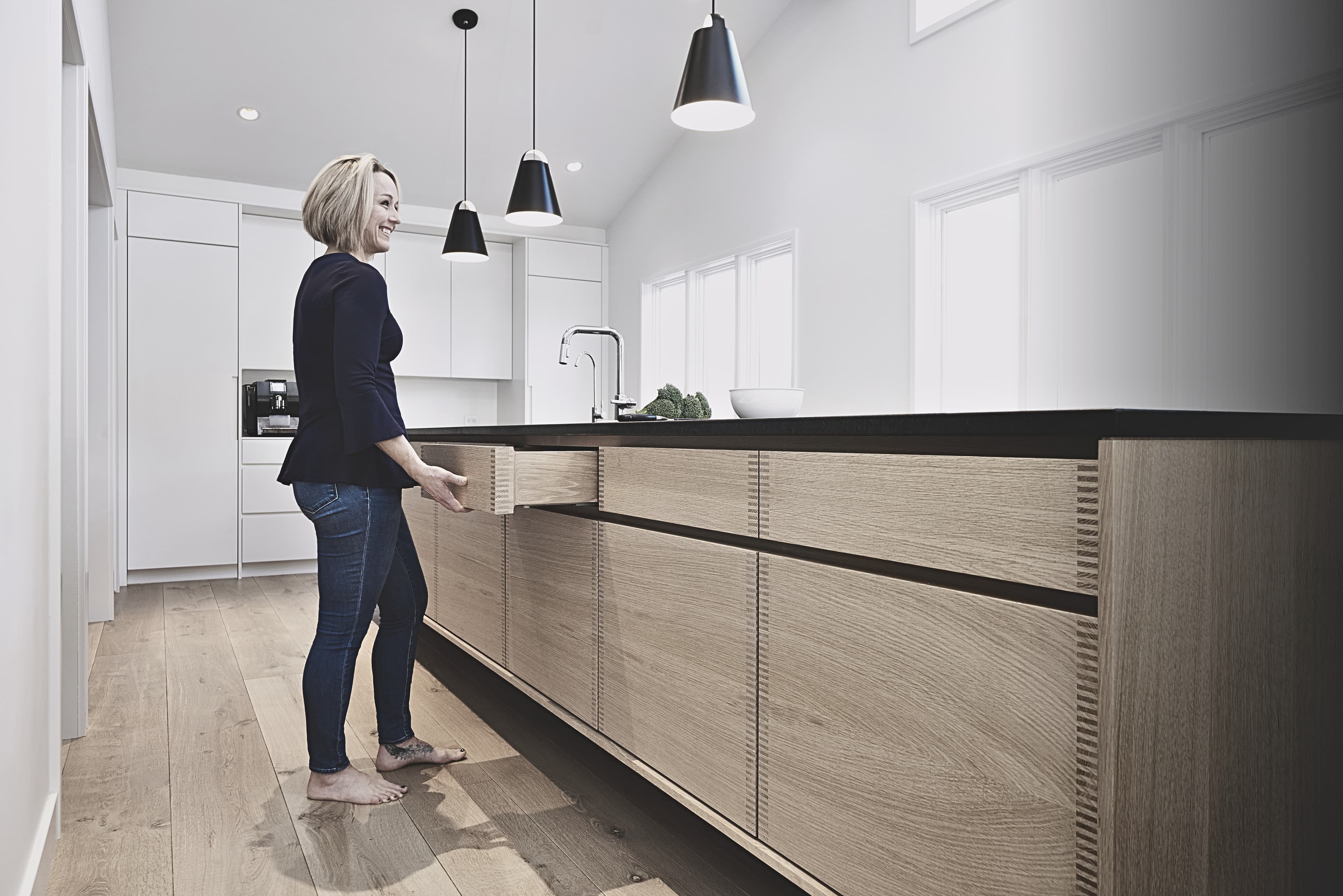 Bespoke custom cabinetry in Danish Dovetail: Enjoy Modern Designs