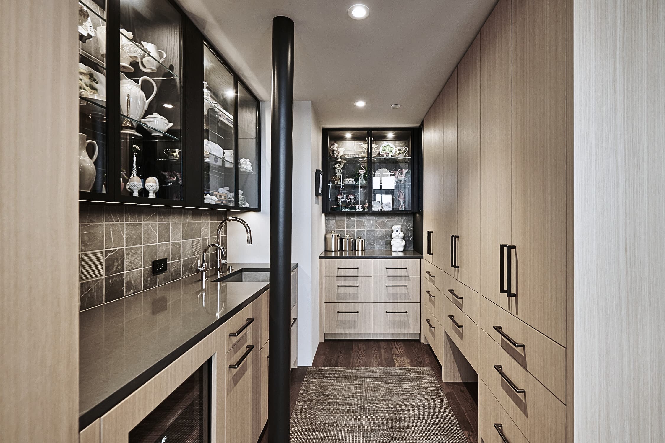 Bespoke custom cabinetry in Nordic Modern: Modern Mpls Condo