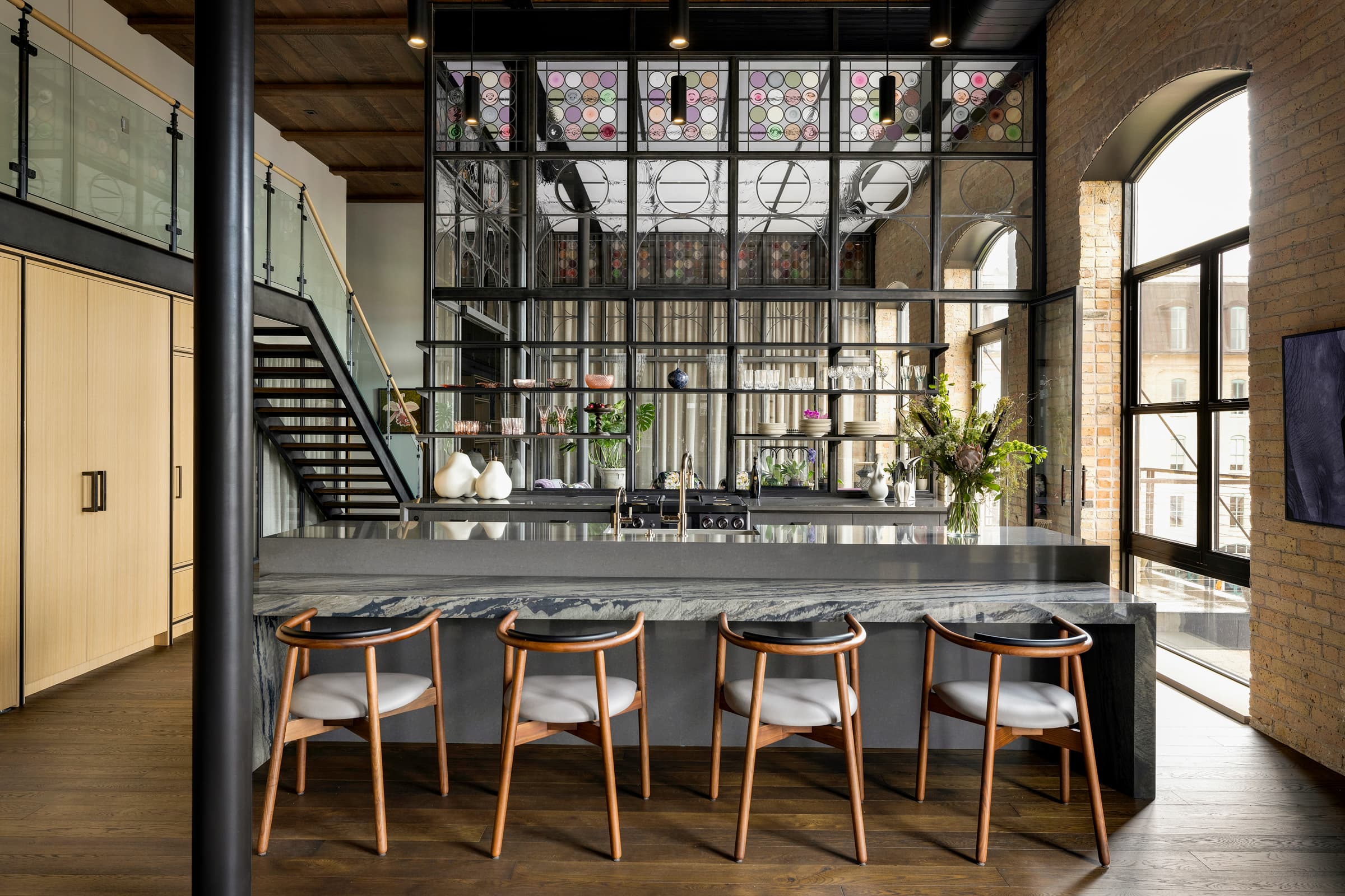 Bespoke custom cabinetry in Nordic Modern: Industrial Loft Kitchen Bar 021