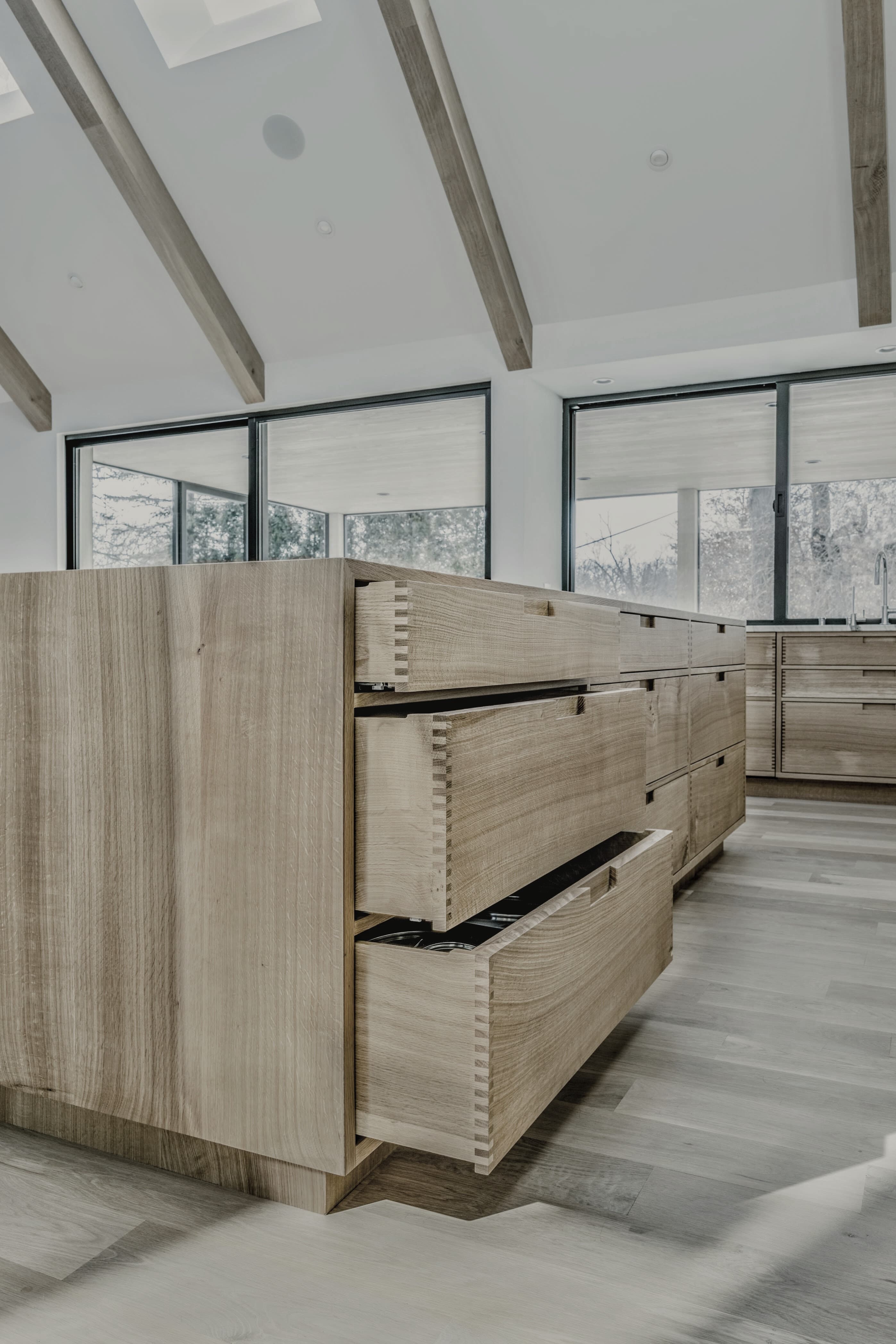 Bespoke custom cabinetry in Northern Joinery: Exposed Dovetail Drawer Detail Edited