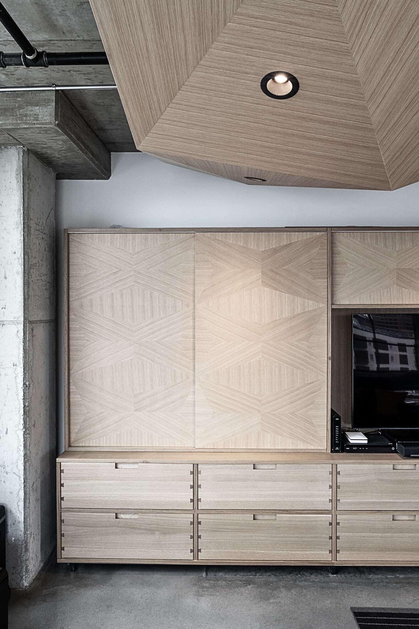 Bespoke custom cabinetry in Modern Tale: Exposed Dovetail Drawer