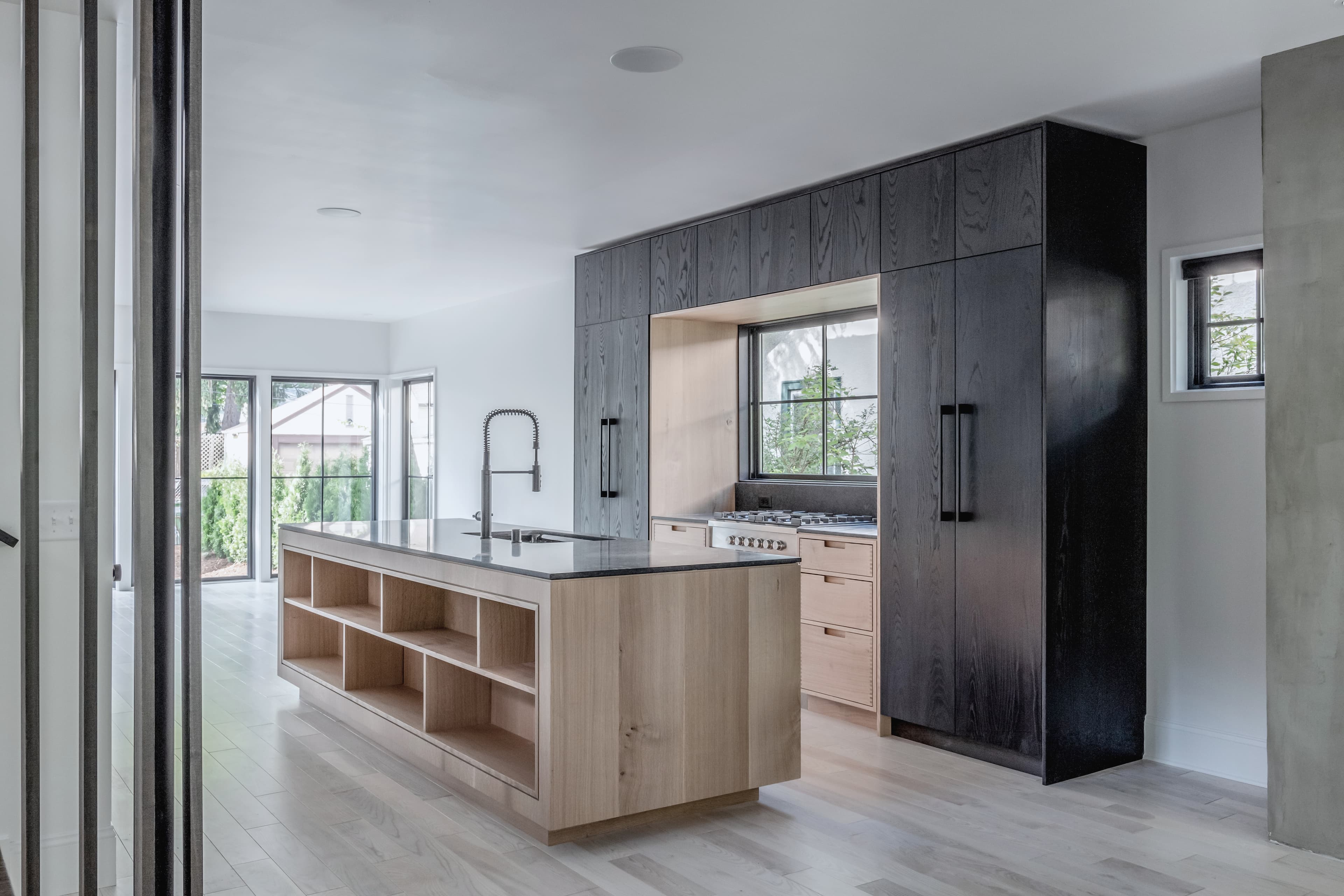 Bespoke custom cabinetry in Urban Oasis: Modern Kitchen Island
