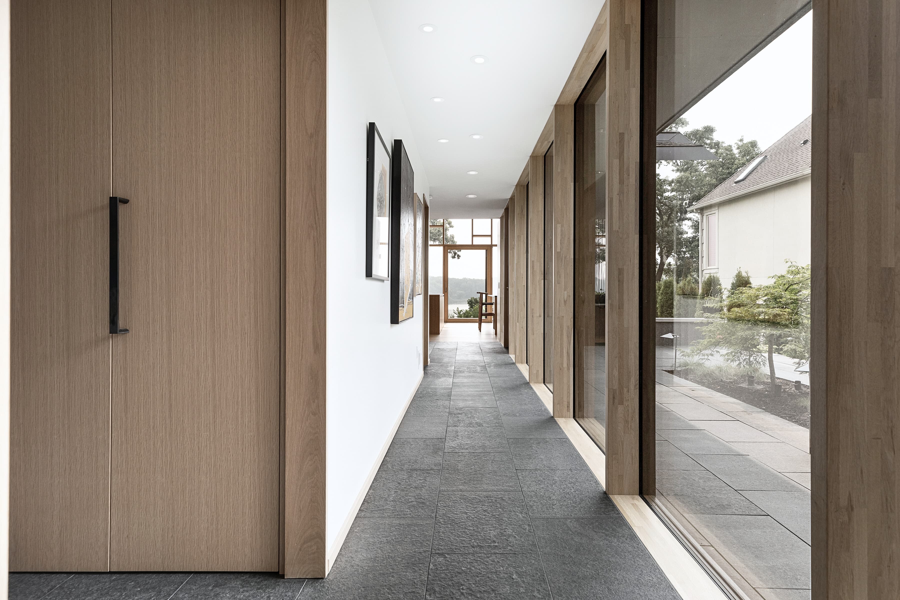 Bespoke custom cabinetry in Lake Effect: Modern Oak Hallway Woodwork 010 Edited