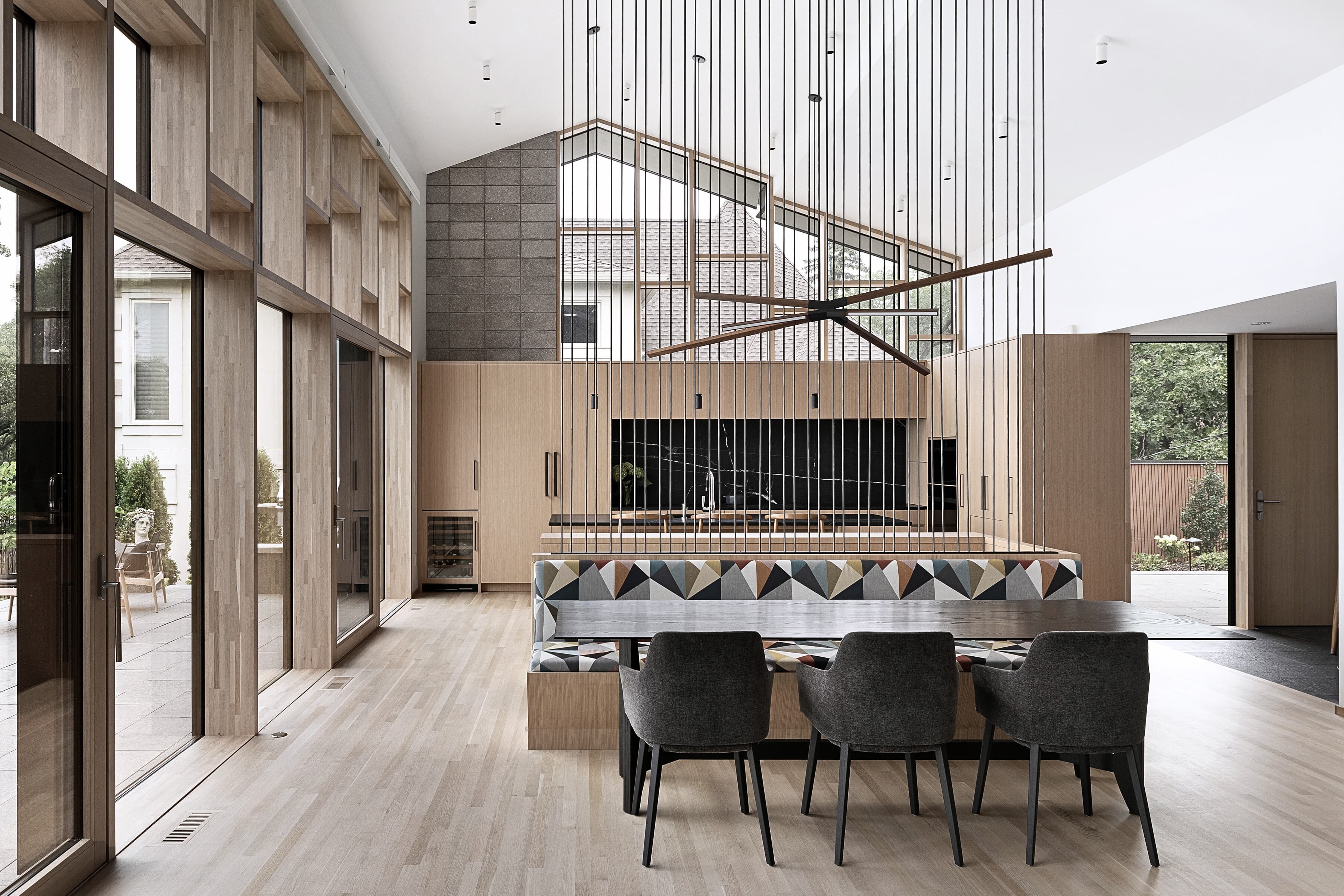 Bespoke custom cabinetry in Lake Effect: Wood Kitchen Dining Banquette 034 Edited