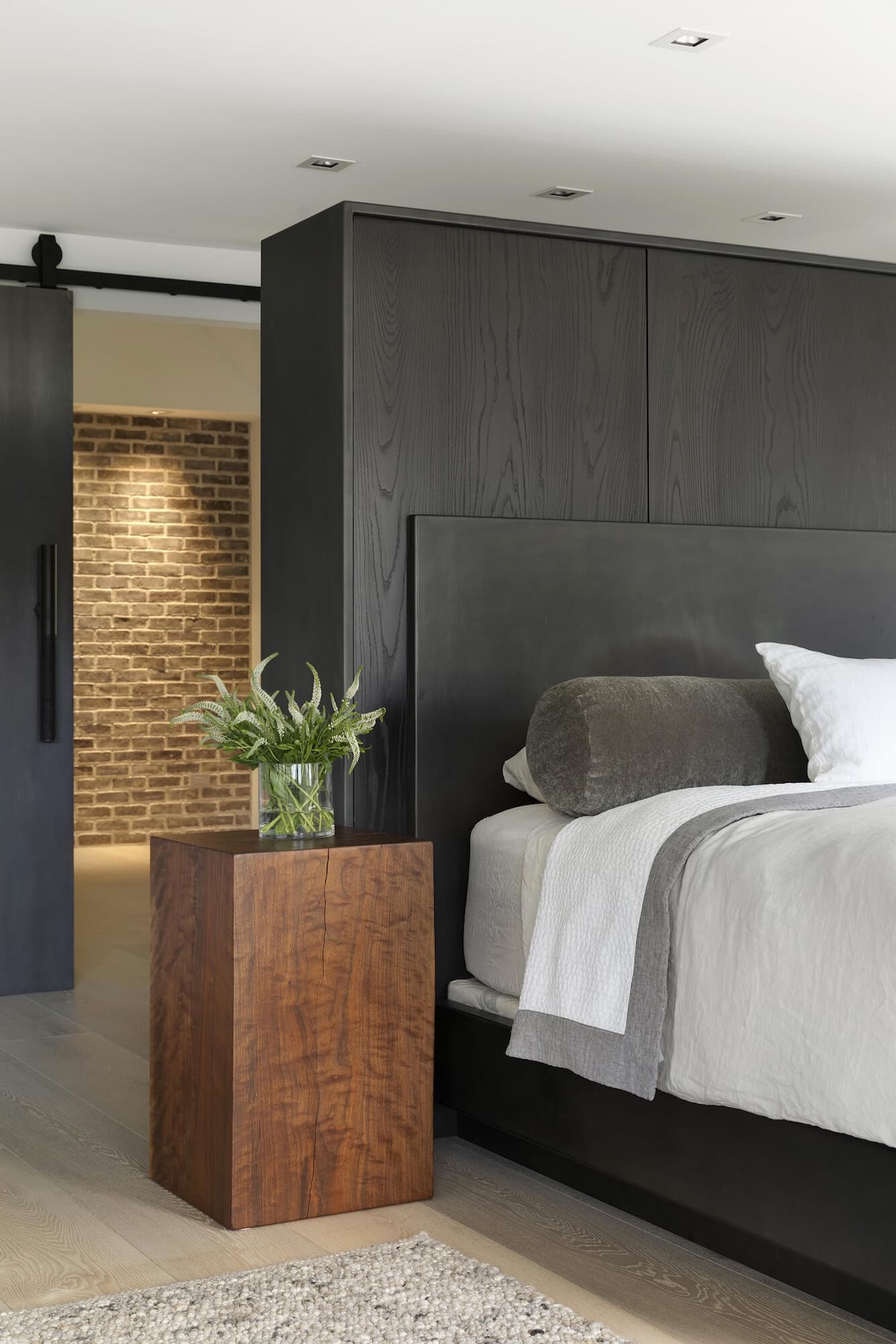 Bespoke custom cabinetry in Ember House: Custom Wood Bedroom Headboard Untitled 11