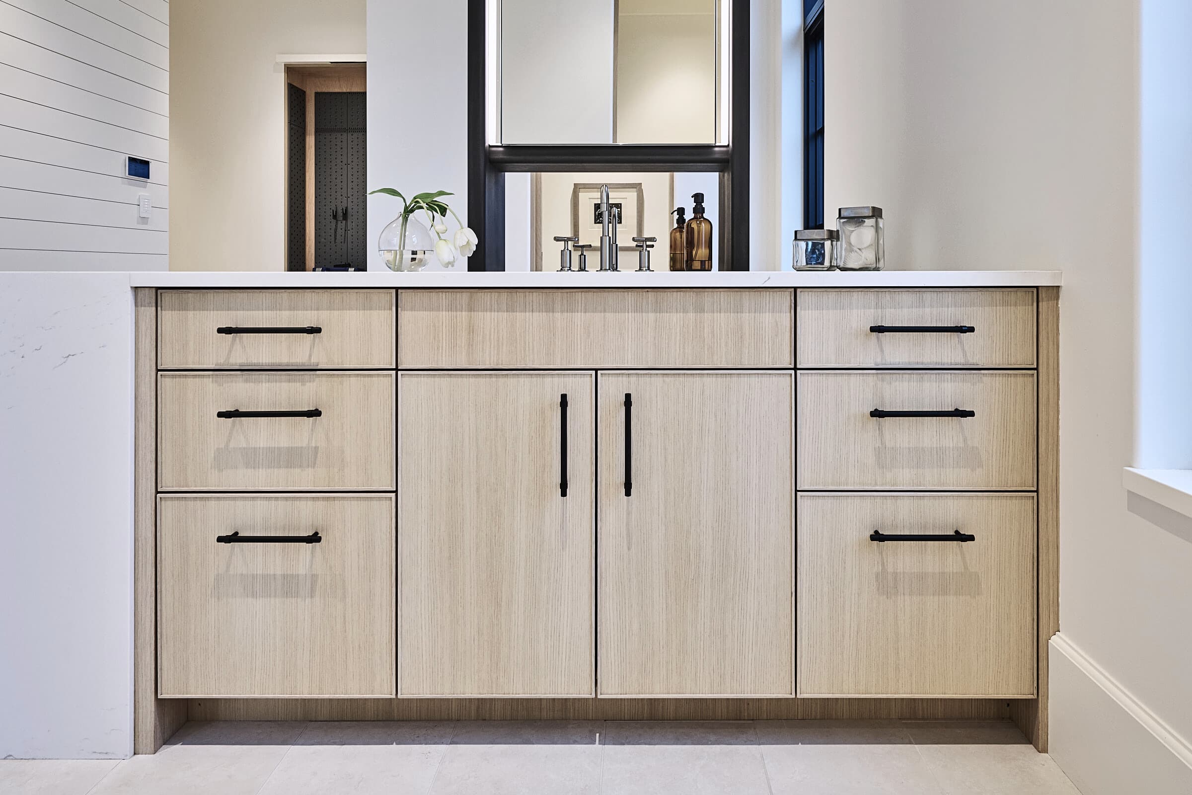 Bespoke custom cabinetry in Full Stretch: His Master Vanity