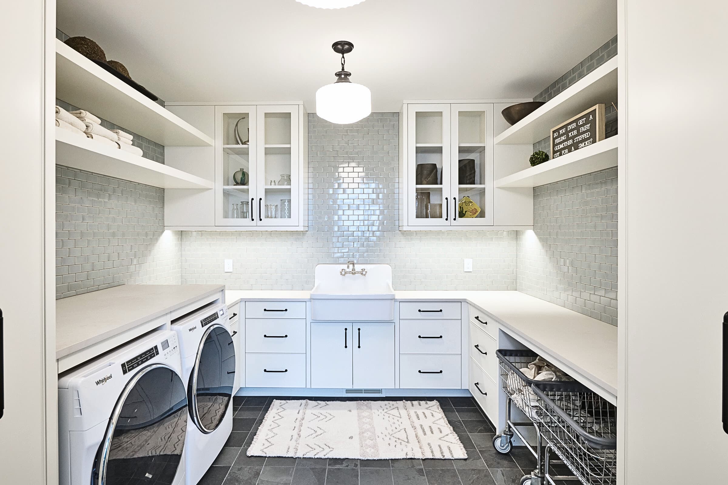Bespoke custom cabinetry in Full Stretch: Modern Laundry Cabinets