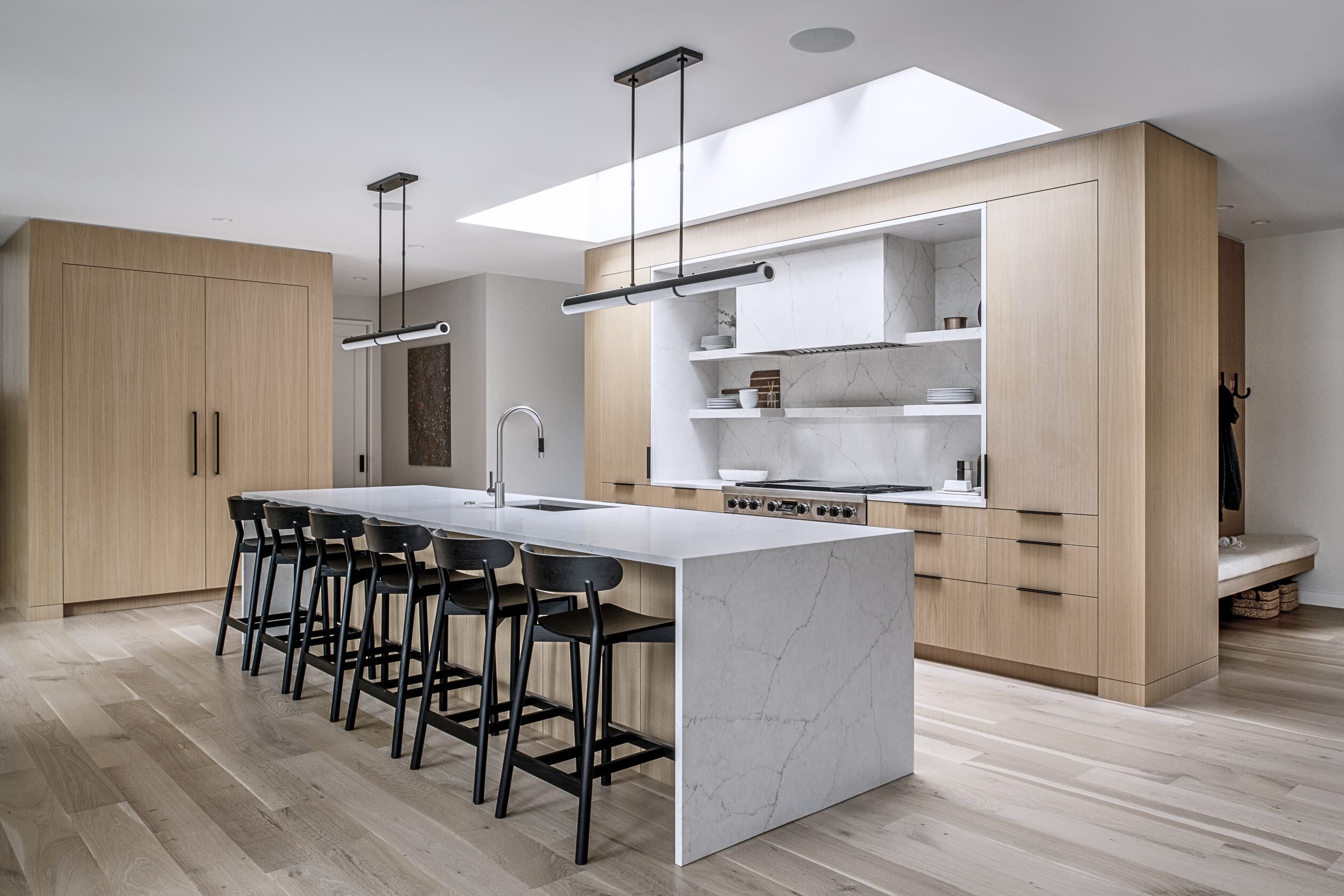 Bespoke custom cabinetry in Pool Vault: Integrated Appliance Panels