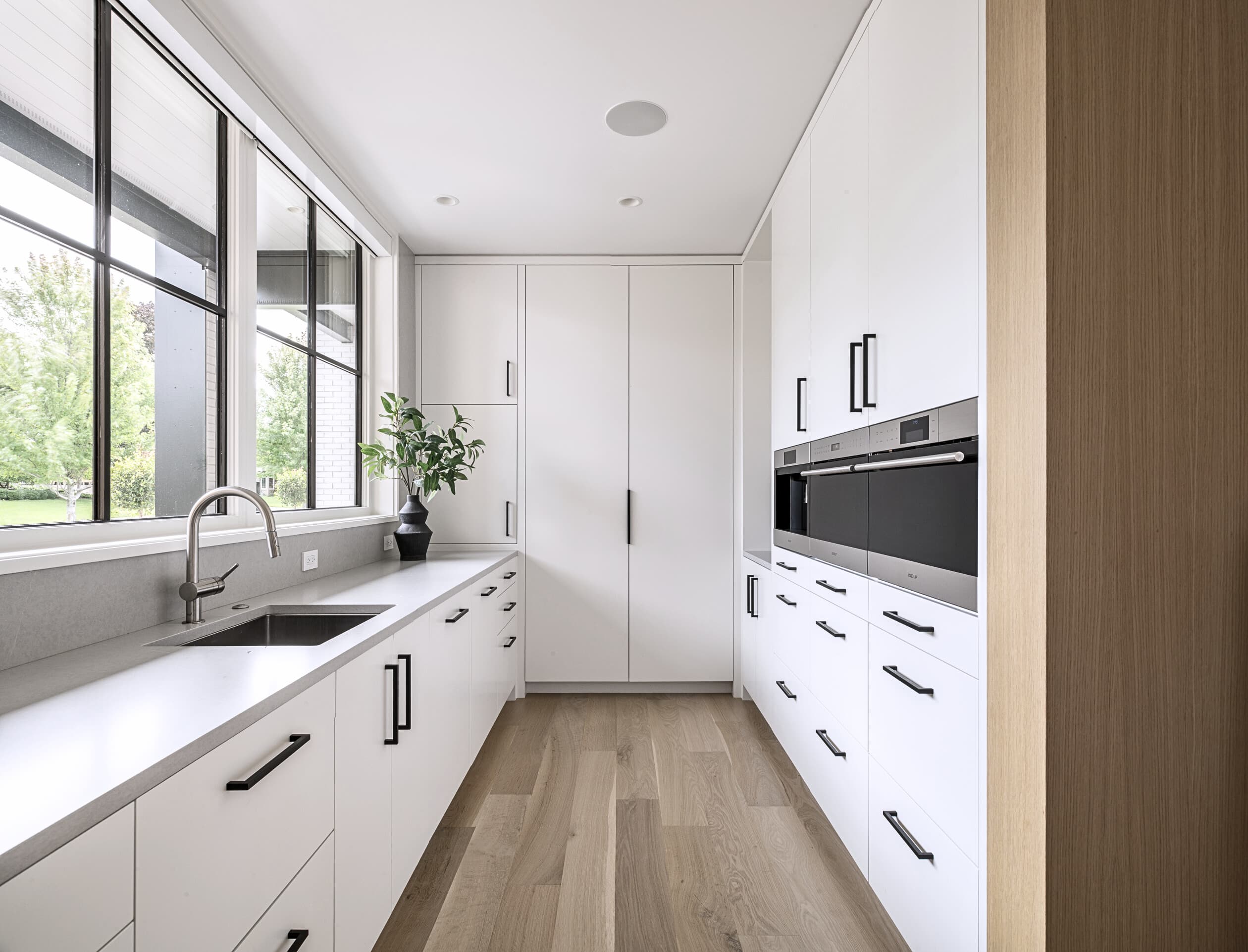 Bespoke custom cabinetry in Pool Vault: Modern Pantry Cabinets