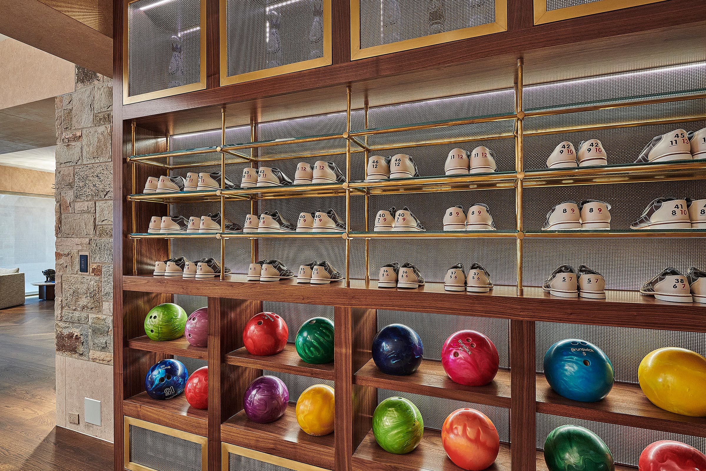 Bespoke custom cabinetry in Smoke Strike: Bowling3
