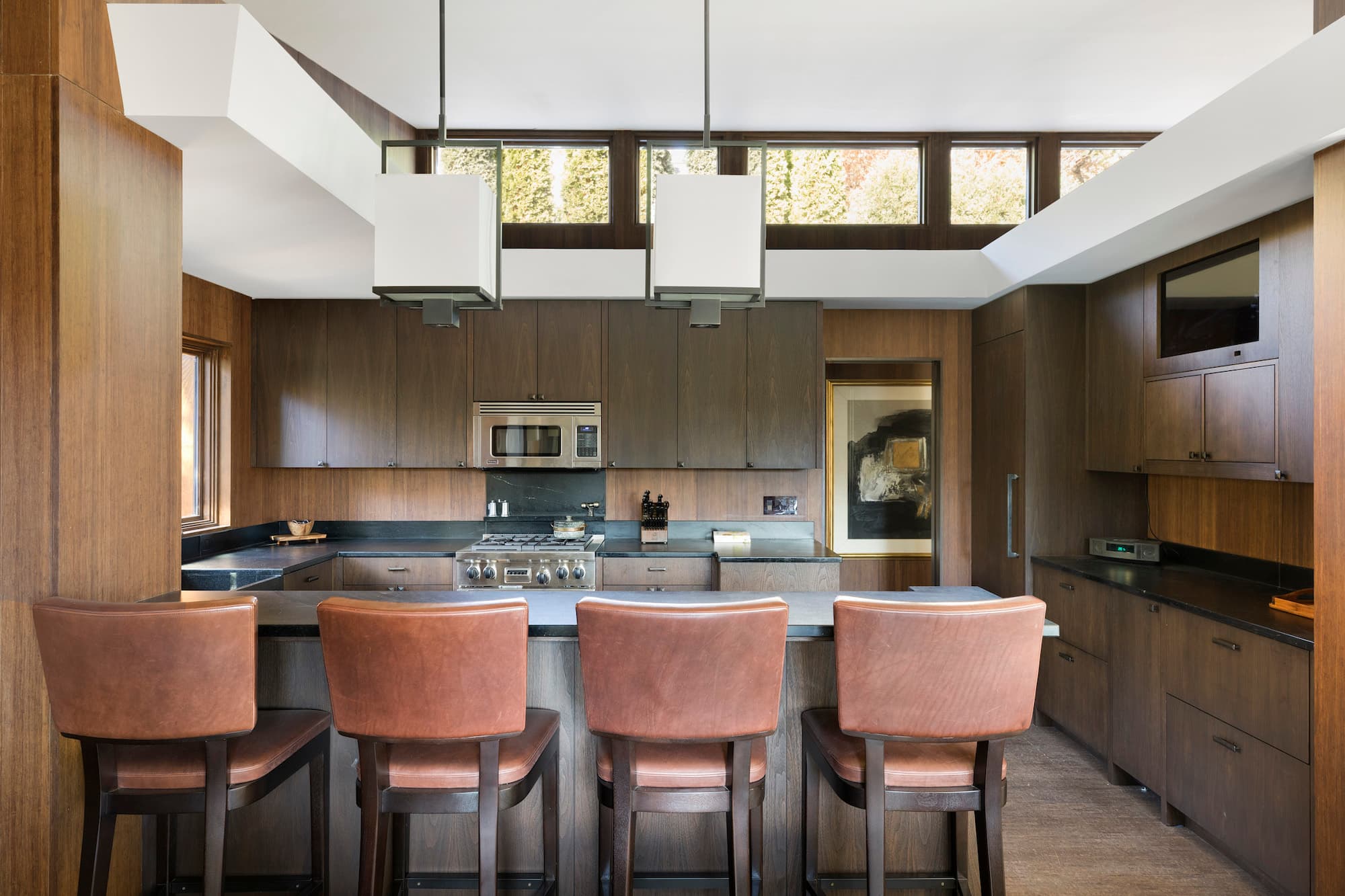 Bespoke custom cabinetry in Timber Tribute: Dark Walnut Kitchen Bar 015