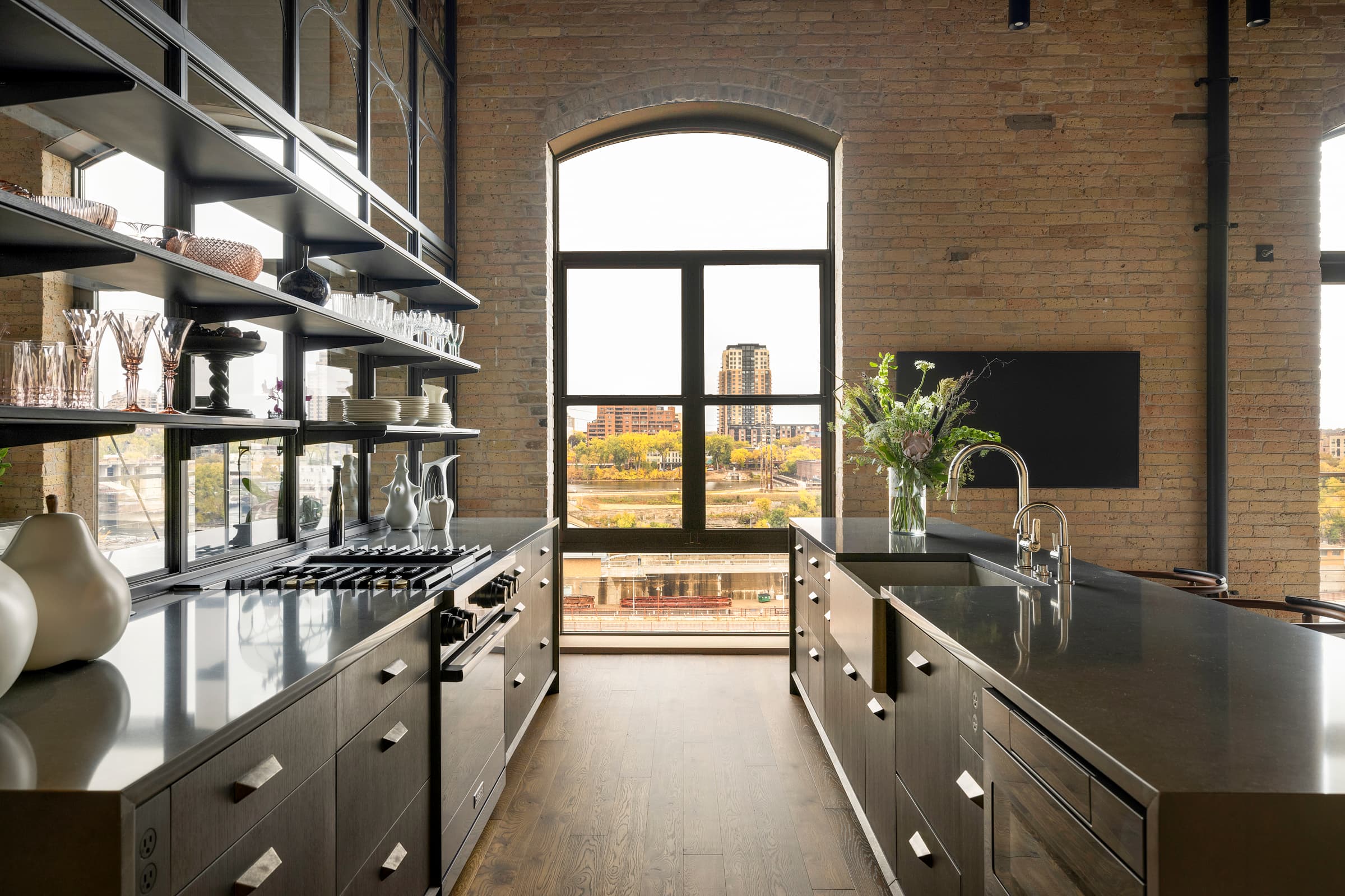 Luxury custom kitchen islands for modern luxury homes: Industrial Loft Kitchen Island 026